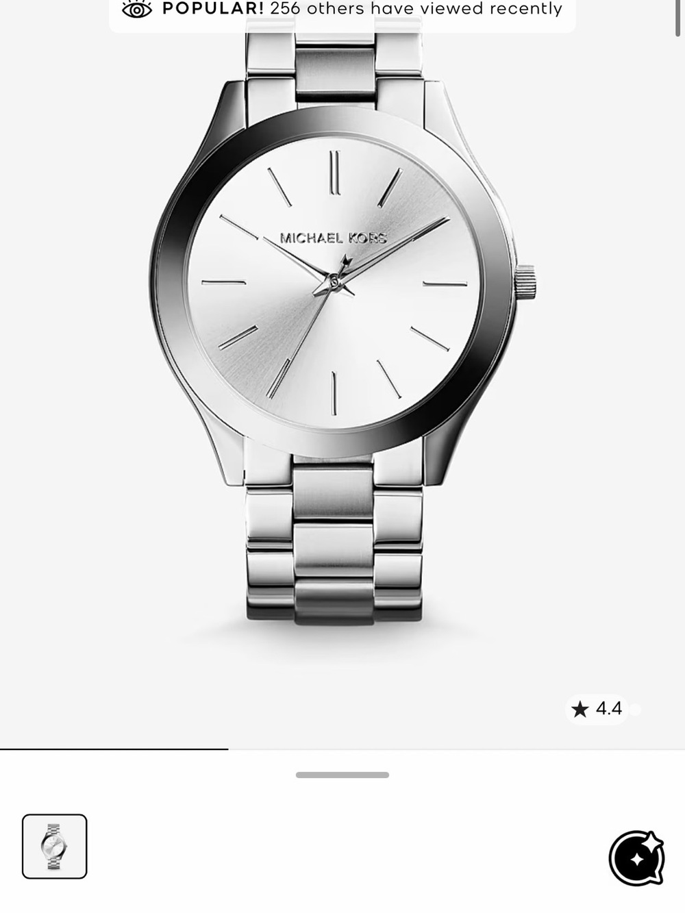 Michael Kors Silver Women’s Stainless Steel Bracelet Watch